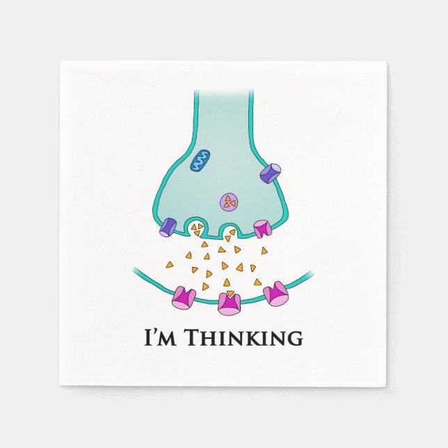 Ich denke an Neuron Synapse Serviette (Vorderseite)
