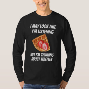 Ich denke an Waffeln Lebensmittel, denen ich nich T-Shirt