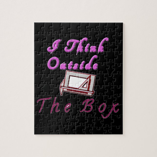Ich denke aus der Box: Kreatives Design Puzzle (Vertikal)