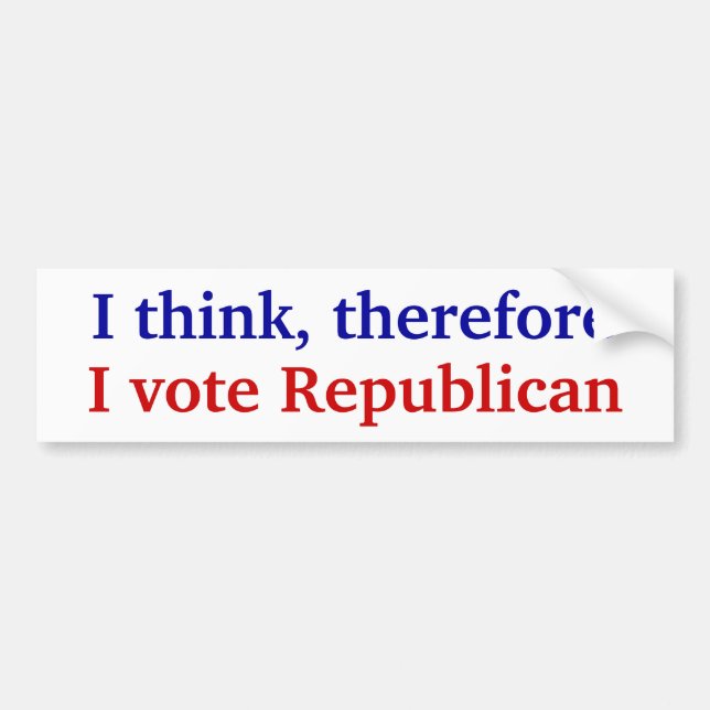 Ich denke autoaufkleber (Vorne)