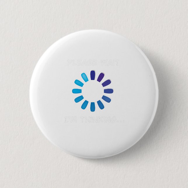 Ich denke Computerprogrammierer-Shirt Button (Vorderseite)