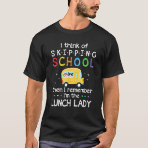 Ich denke daran, die Schule zu überspringen, an di T-Shirt