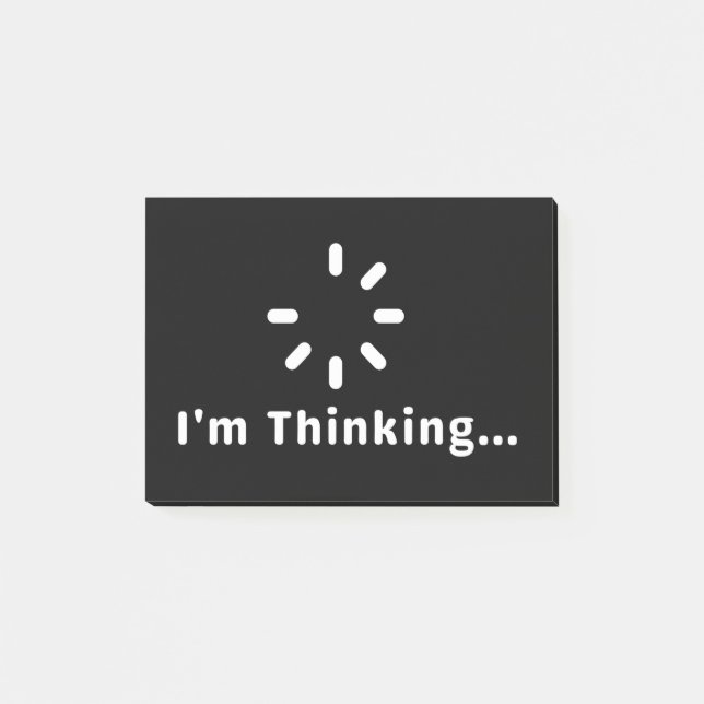 Ich denke darüber nach post-it klebezettel (Vorderseite)