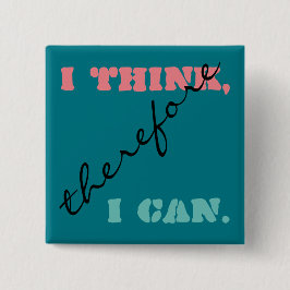 Ich denke, dass deshalb ich positiver denkender button