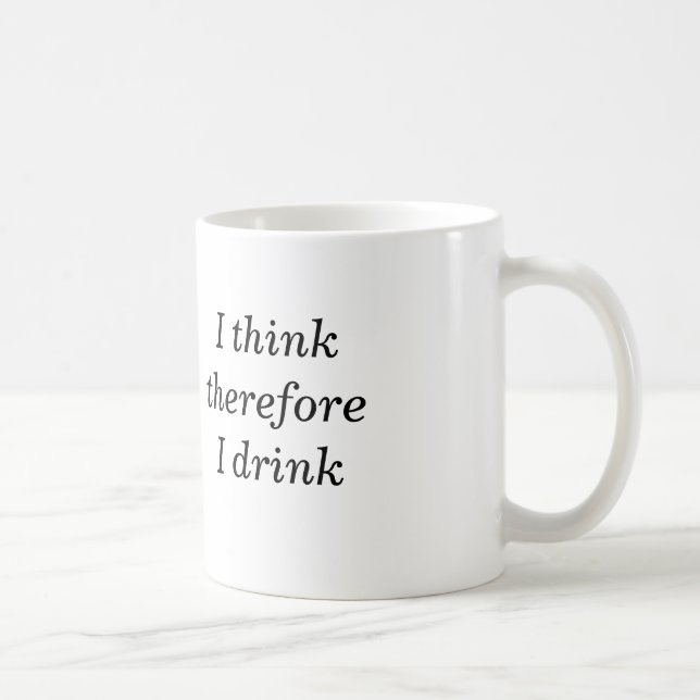 Ich denke, dass deshalb ich Tasse trinke (Rechts)