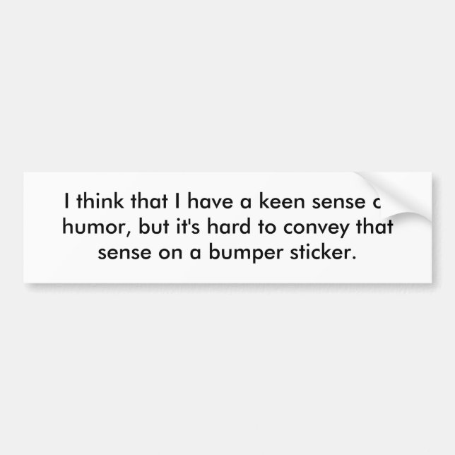 Ich denke, dass ich eine scharfe Richtung des Autoaufkleber (Vorne)