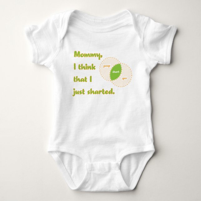 Ich denke, dass ich gerade sharted baby strampler (Vorderseite)