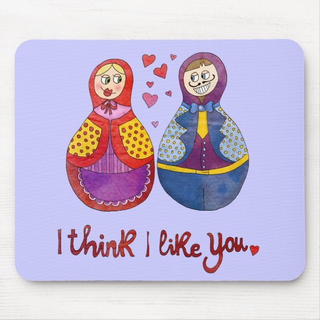 Ich denke, dass ich Sie mag Mousepad (Vorne)