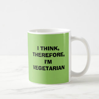 ICH DENKE, DESHALB bin ich VEGETARISCH Tasse