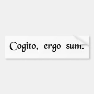 Ich denke, deshalb ich Am. Autoaufkleber