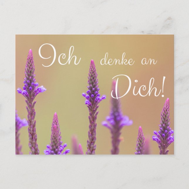Ich denke dich! postkarte (Vorderseite)