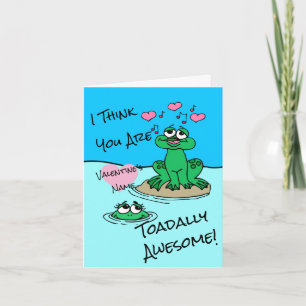 Ich denke, du bist ein total toller Frosch-Valenti Karte