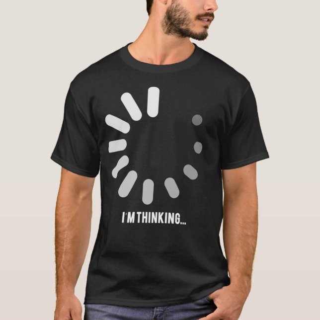Ich denke, ich lade Grafikcomputer-Symbol T-Shirt (Vorderseite)