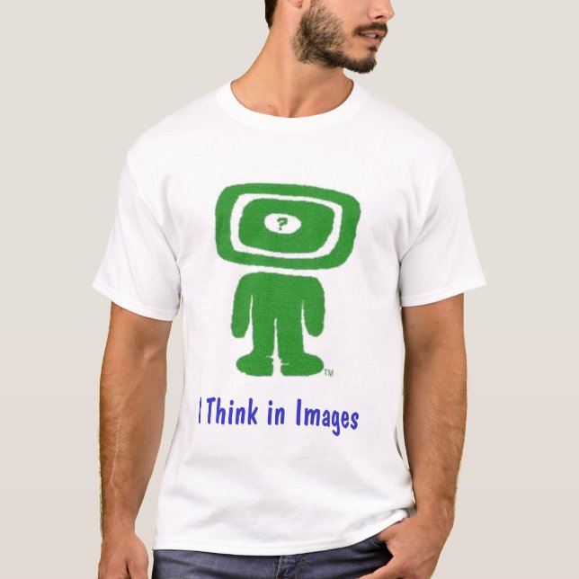 Ich denke im Bild-Autismus-T - Shirt (Vorderseite)