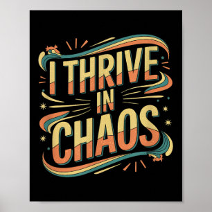 Ich denke in Chaos Challenge Motivation Mindset _- Poster