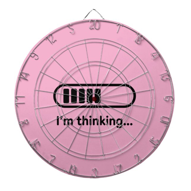 Ich denke... Ladebalken Rosa Minimali Dartscheibe (vorne)