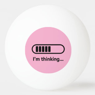 Ich denke nach... Fortschrittsbalken Pink Minimali Tischtennisball