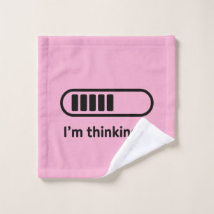 Ich denke nach... Fortschrittsbalken Pink Minimali Waschlappen