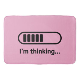 Ich denke nach... Fortschrittsbalken Rosa Minimali Badematte