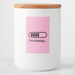 Ich denke nach... Fortschrittsbalken Rosa Minimali Lebensmitteletikett