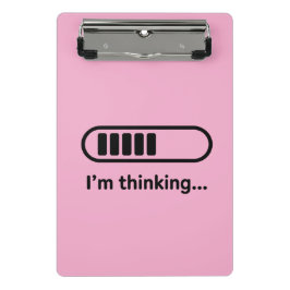 Ich denke nach... Fortschrittsbalken Rosa Minimali Mini Klemmbrett