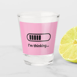 Ich denke nach... Fortschrittsbalken Rosa Minimali Schnapsglas