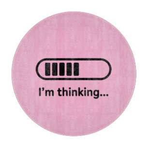 Ich denke nach... Ladebalken Pink Minimalistisch Schneidebrett