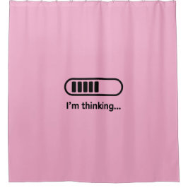Ich denke nach... Ladefortschrittsbalken Pink Mini Duschvorhang