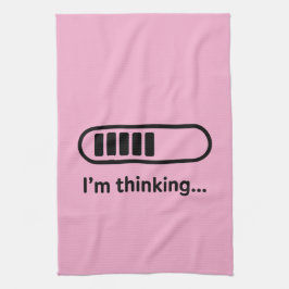 Ich denke nach... Ladefortschrittsbalken Rosa Mini Geschirrtuch