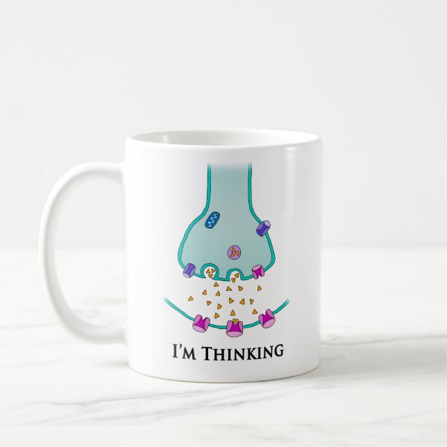 Ich denke Neuron Synapse Kaffeetasse (Links)