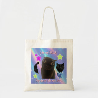 Ich denke nicht Katzen-Meme-Tasche Tragetasche