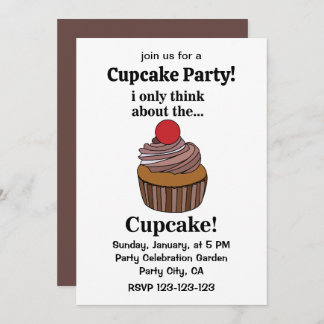 Ich denke nur an den Kuchen Einladung