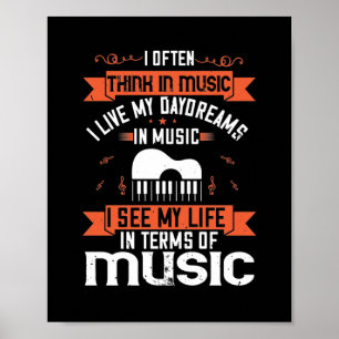 Ich denke oft, dass ich bei Musik meinen Traum leb Poster