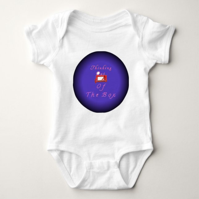 Ich denke über die Kiste hinaus. Baby Strampler (Vorderseite)