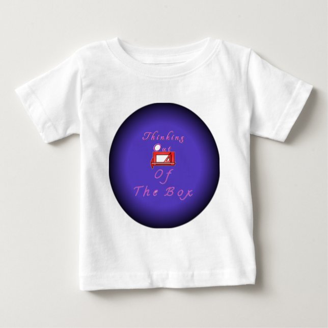Ich denke über die Kiste hinaus. Baby T-shirt (Vorderseite)