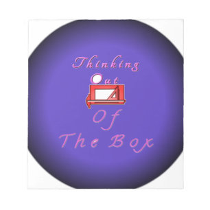 Ich denke über die Kiste hinaus. Notizblock