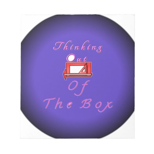 Ich denke über die Kiste hinaus. Notizblock (Vorderseite)