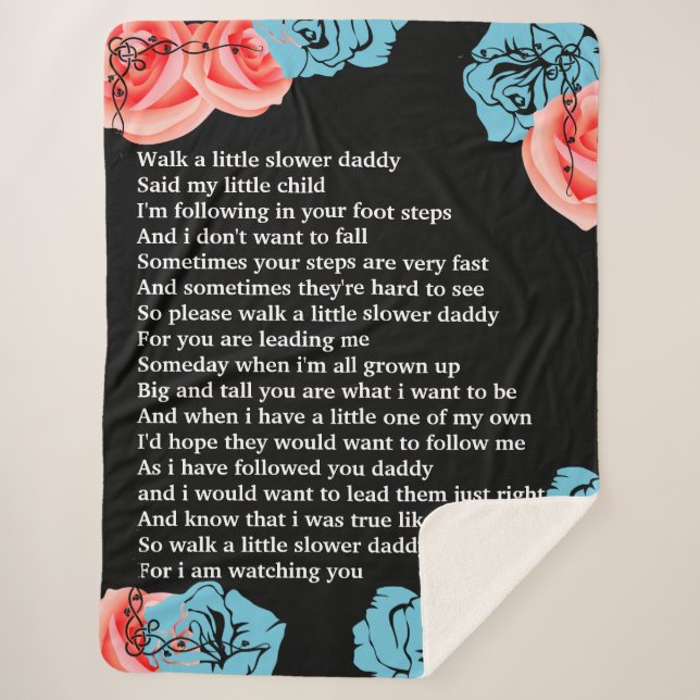 Ich denke, viele Väter würden diese Decke Liebe ge Sherpadecke (Vorderseite)