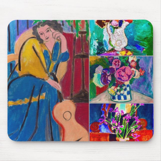 Ich denke, wie wunderschön die Blume von Matisse s Mousepad (Vorne)