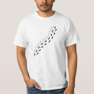 Ich des Hundeliebhabers gehe nie alleinPawprint T T-Shirt
