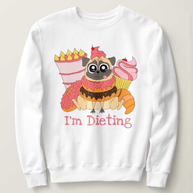Ich Diät Sweatshirt (Design vorne)