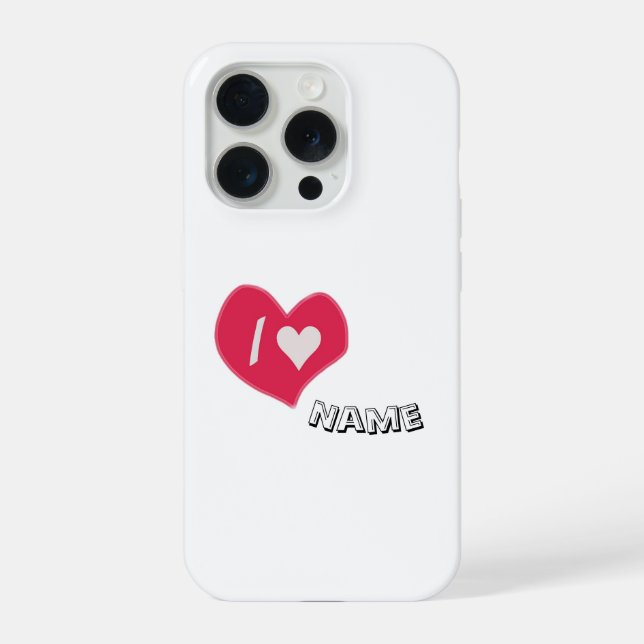 „Ich❤️Dich Herz – Süßes romantisches Geschenkdesig iPhone Hülle (Rückseite)