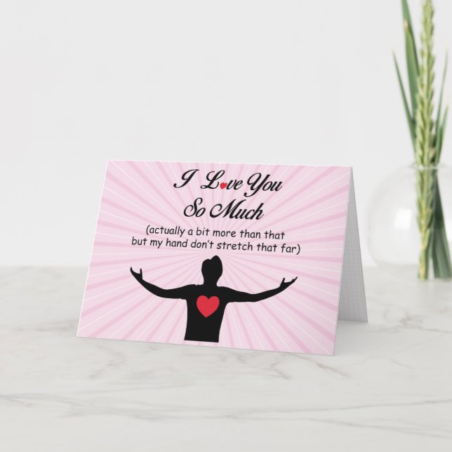 Ich  dich so sehr feiertagskarte (Vorderseite)