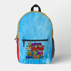 Ich diene dem Schöpfer Bedruckter Rucksack