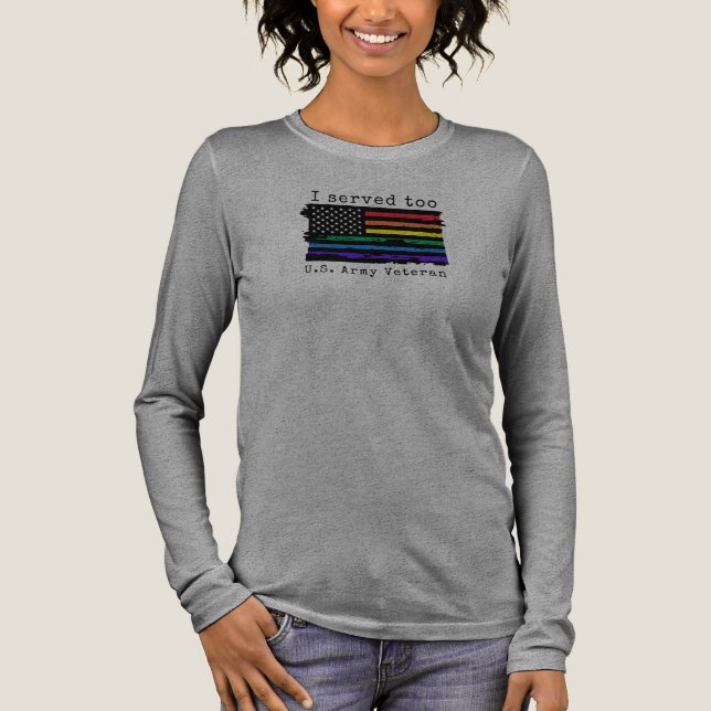 Ich diente auch - Soldat der Armee Tri-Blend Shirt (Vorderseite)