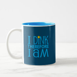 Ich dinke, also bin ich zweifarbige tasse