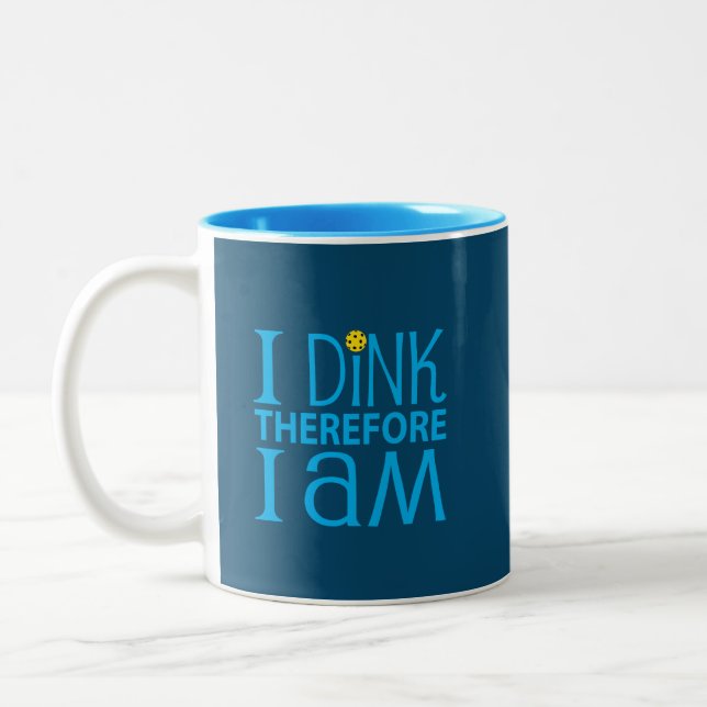 Ich dinke, also bin ich zweifarbige tasse (Links)