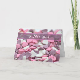 Ich dir meine süße Valentine mit Zuckerherzen! Karte