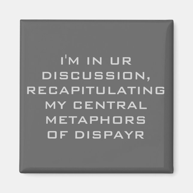 Ich diskutiere magnet (Vorne)