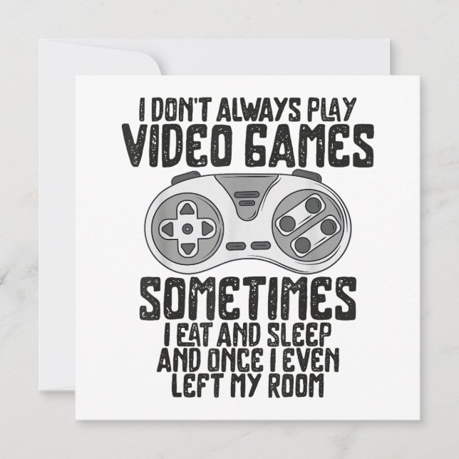 Ich Donner Alwasy Play Video Games Gaming Spaß Fun (Vorderseite)